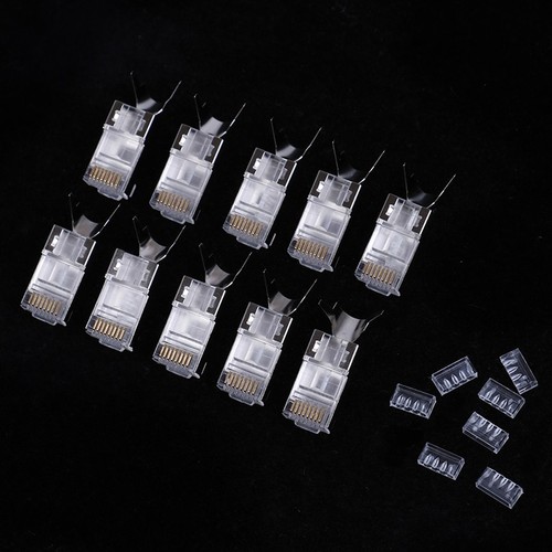 10Pcs Cat7 RJ45 connector cat 7 crystal plug shielded FTP RJ45 modul*h* Nm - Afbeelding 8 van 12