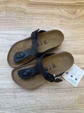 Birkenstock Gizeh Kids - Black Birko-Flor - Size 30 EU 12 Kids US 
