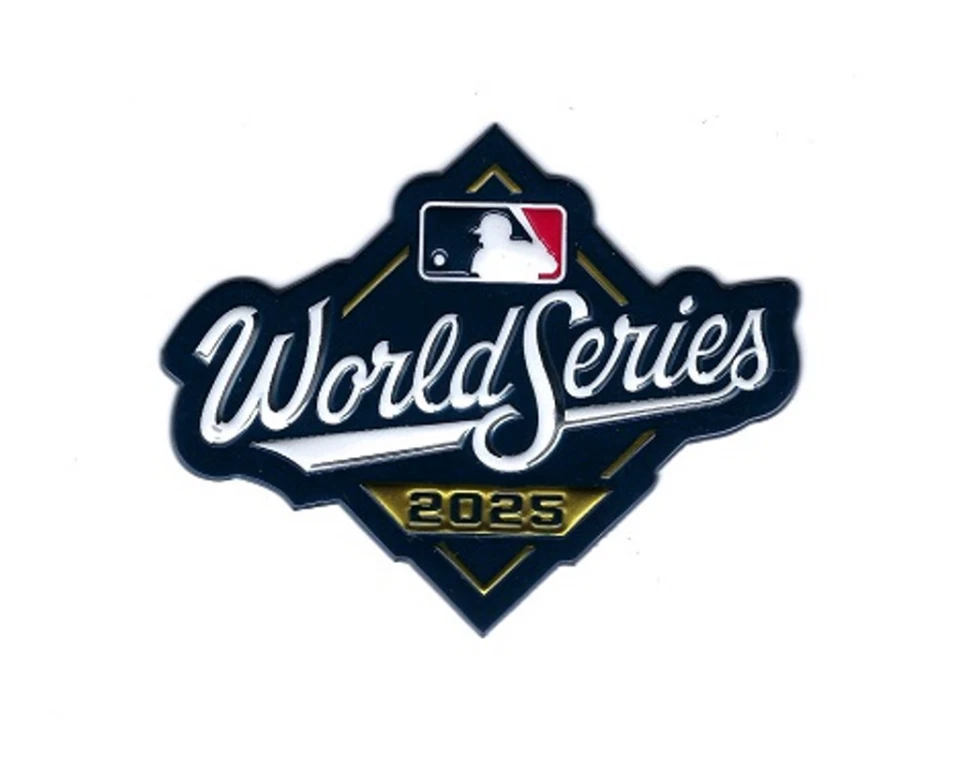 On Field Plastic MLB 2025 World Series Patch Jersey LA Dodgers Toronto Blue Jays - Image 3 of 3