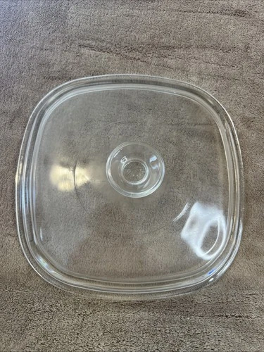 Vintage 8.5” Pyrex A-9-C Clear CorningWare Square Glass Replacement Lid