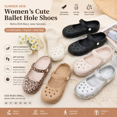 NEW 2026 Womens Classic Leopard Print Ballet Flat Clog-Choose Color