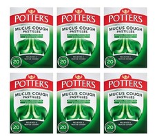 6x Potters Mucus Cough - 20 Pastilles