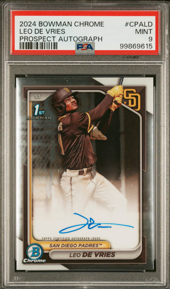 Leo De Vries 2024 Bowman Chrome 1st Bowman Auto  #CPA-LD Padres