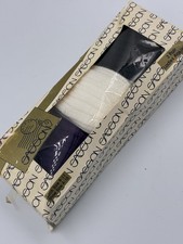 Vintage Sasson Slouch Socks New 3 Pack White Purple Black 80s 90s Deadstock