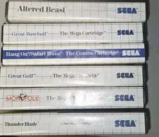 Sega Master System games -Cartridge and Cases -used