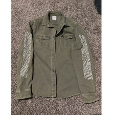 Zara Relaxed Fit Supervised Graphic Denim Jacket Size M