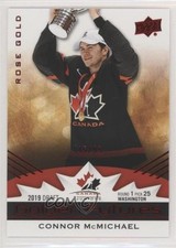 2020-21 Team Canada Juniors Golden Futures Rose Gold 45/99 Connor McMichael zy1