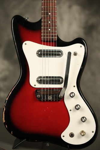 1966 Silvertone 1452L guitar Sunburst Red