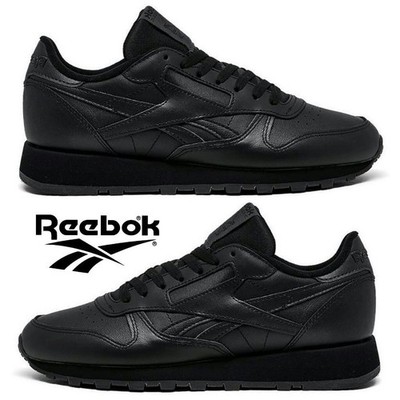 SALE Reebok Classic LEATHER Classic White Black Grey Mens Shoes Sneakers Sz 8-13