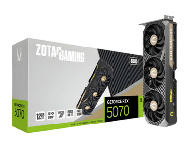 ZOTAC GeForce RTX 5070 SOLID 12GB GDDR7 | DLSS 4 | 4K/8K Ready | PCIe 5.0 Gaming