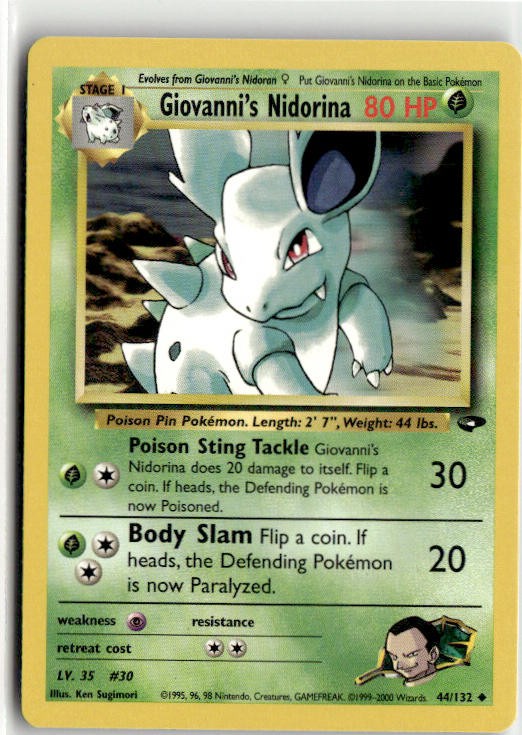 2000 Original Gym Challenge Giovanni's Nidorina 44/132
