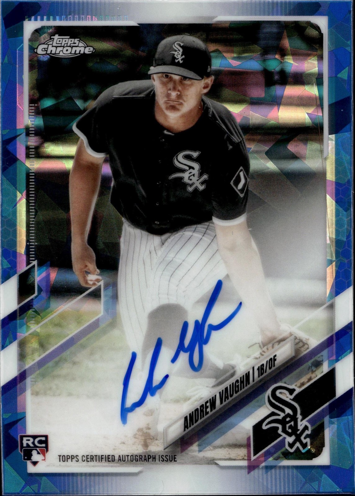 2021 Topps Chrome Sapphire Edition Rookie Auto Andrew Vaughn Card #RA-AV