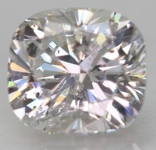 Certified 0.73 Carat D SI2 Cushion Natural Enhanced Loose Diamond 5.6x5.11mm
