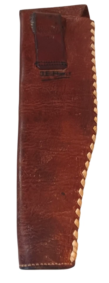 Редкий H.H. Длинная кожаная поясная кобура Heiser модель 139 Аляска 12 дюймов x 4 дюйма - Изображение 2 из 4
