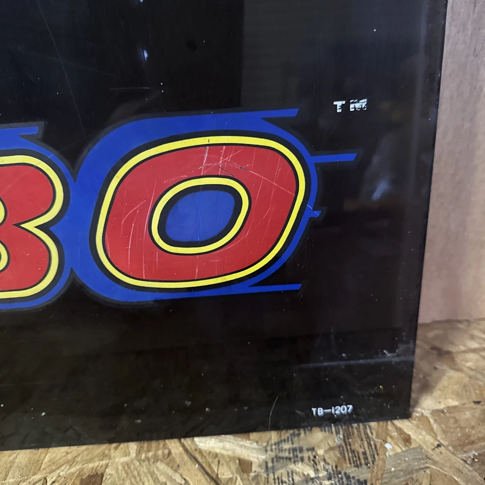 Vintage TURBO ARCADE MACHINE Back Plexiglass by SEGA 1981 (27” X 25”) - Image 2 of 4