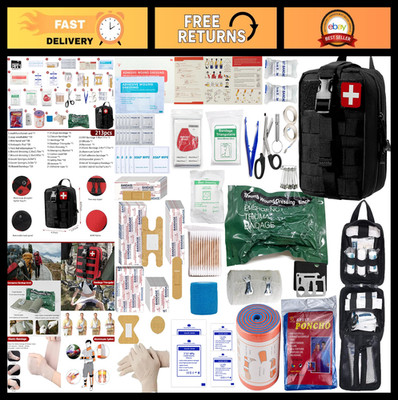 Universal Trauma First Aid Kit - Emergency Survival Molle Pouches for Home, Car,