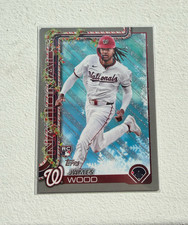 2025 Topps Holiday #H94 James Wood Silver Glitter Holiday Washington Nats MT SP