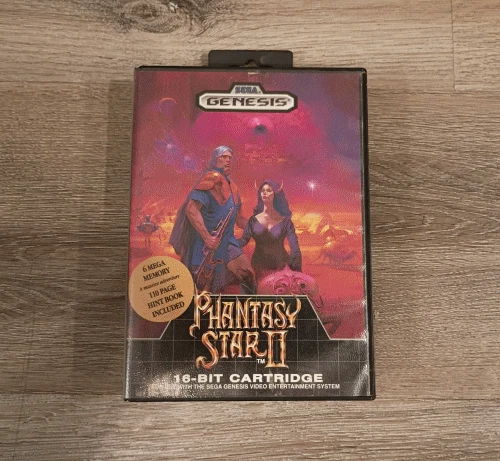 Phantasy Star II Sega Genesis w/ CASE Vintage TESTED RARE 1990