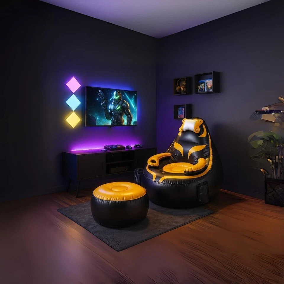 Игровой стул для детей, надувной стул для детей с подстаканником и боковыми сторонами Po... - Изображение 2 из 4