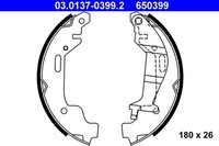 Bremsbackensatz Hinten Ate 030137 03992 FÜR Opel TrommelbremsbelÄGe