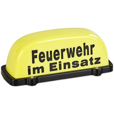 PACO Dachaufsetzer CITY Feuerwehr im Einsatz gelb unbeleuchtet Dachschild