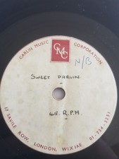 Martha & The Vandellas,Sweet Darlin,VG+,Acetate,1968,Motown,Mod,Northern,Tamla