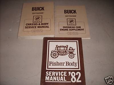 1982 Buick Skyhawk Service Werkstatt Reparaturhandbuch Set 3 Bände