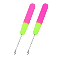 Duo Crochet Hook  2pc Latch Hook Extension Needle Comfortable Soft Grip Handle