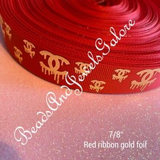 girly ribbon fashion ribbon girly hair bows fashion foil- 7/8" closing sale
