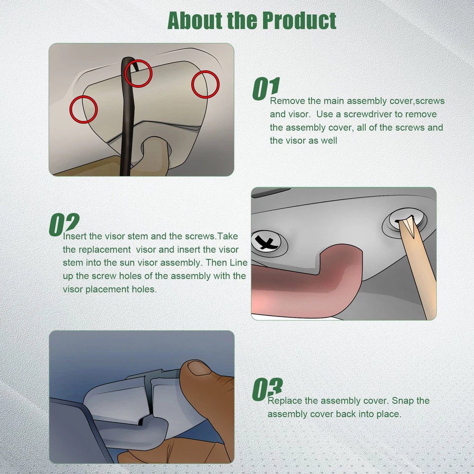 Parasol bronceado lado conductor y pasajero para Hyundai Elantra 1,8 L 2,0 L 2011-2014 Foto 3 de 4