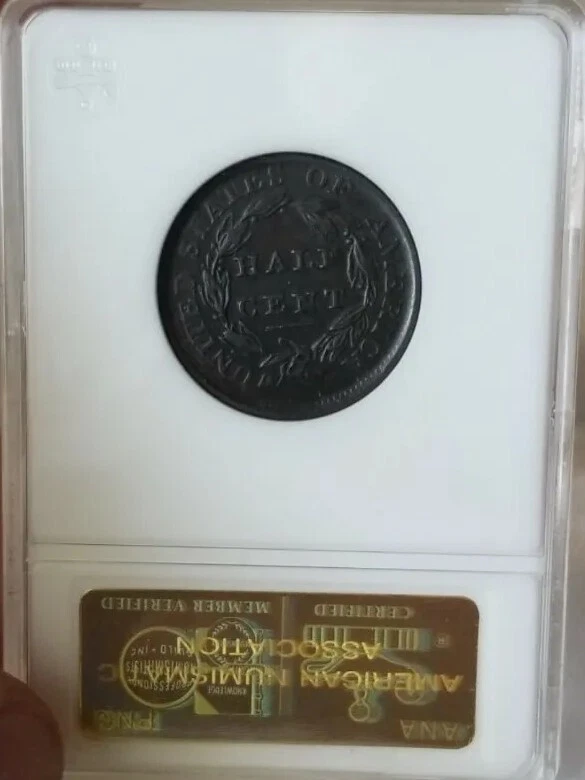 1809/6  1/2C Classic Head Half Cent Old ANA Holder PREMIUM QUALITY  - Image 3 of 4