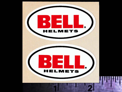 BELL HELMETS - Set of 2 Original Vintage 80's Racing Decals/Stickers MX - 2 inch