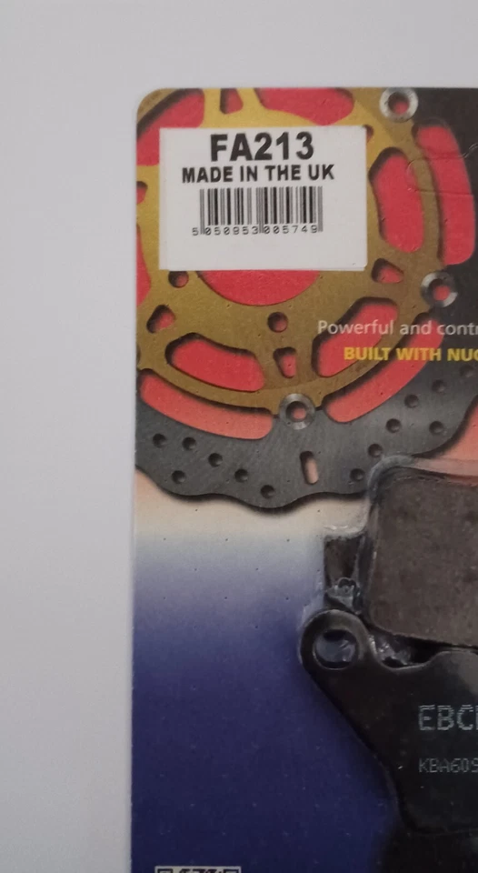 Cales De Frein Arrière EBC Organic NAO Pour TRIUMPH Street Triple 765 RX (2026) - Photo 3/4