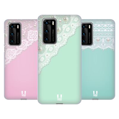 HEAD CASE DESIGNS LACES AND PEARLS SOFT GEL CASE FOR HUAWEI PHONES 4