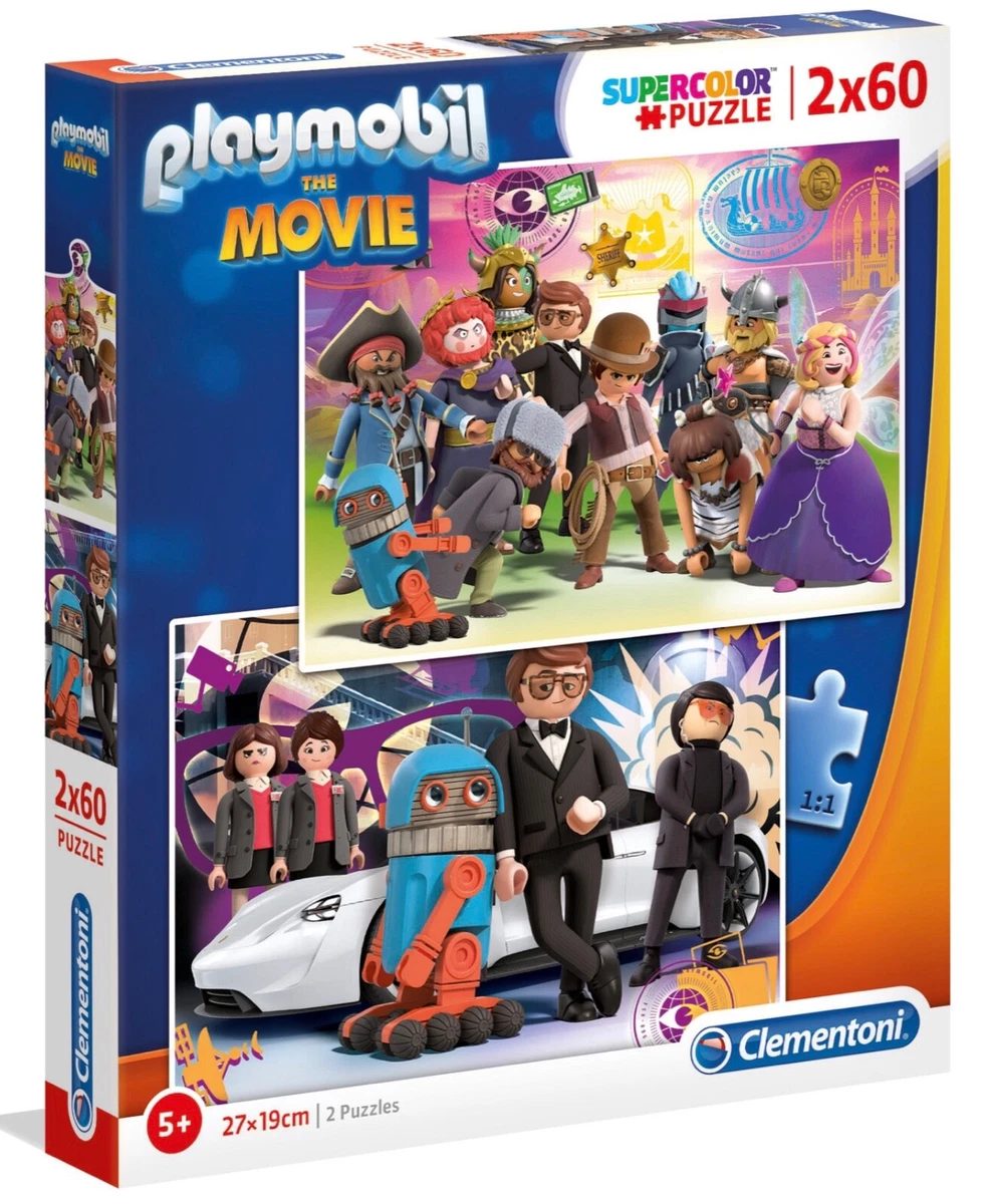 Playmobil The Movie Puzzle 2x60 Clementoni Supercolor@ -Fast Dispatch Free  P&P