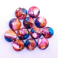  WHOLESALE PURPLE DALIHA COPPER TURQUOISE CABOCHON ROUND SHAPE LOOSE GEMSTONE