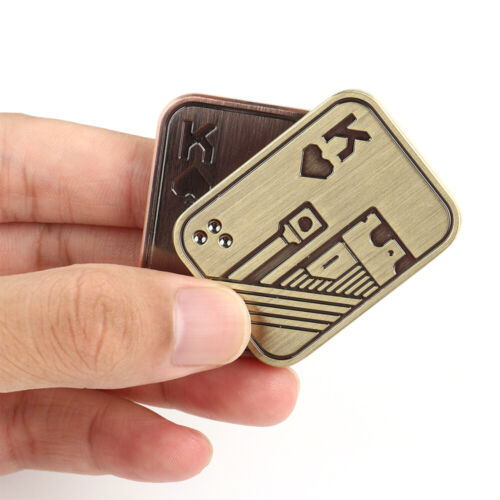 Magnetic Metal Fidget Toy Metal Poker Push Card Fidget Slider Stress Relief Toys - Picture 10 of 32