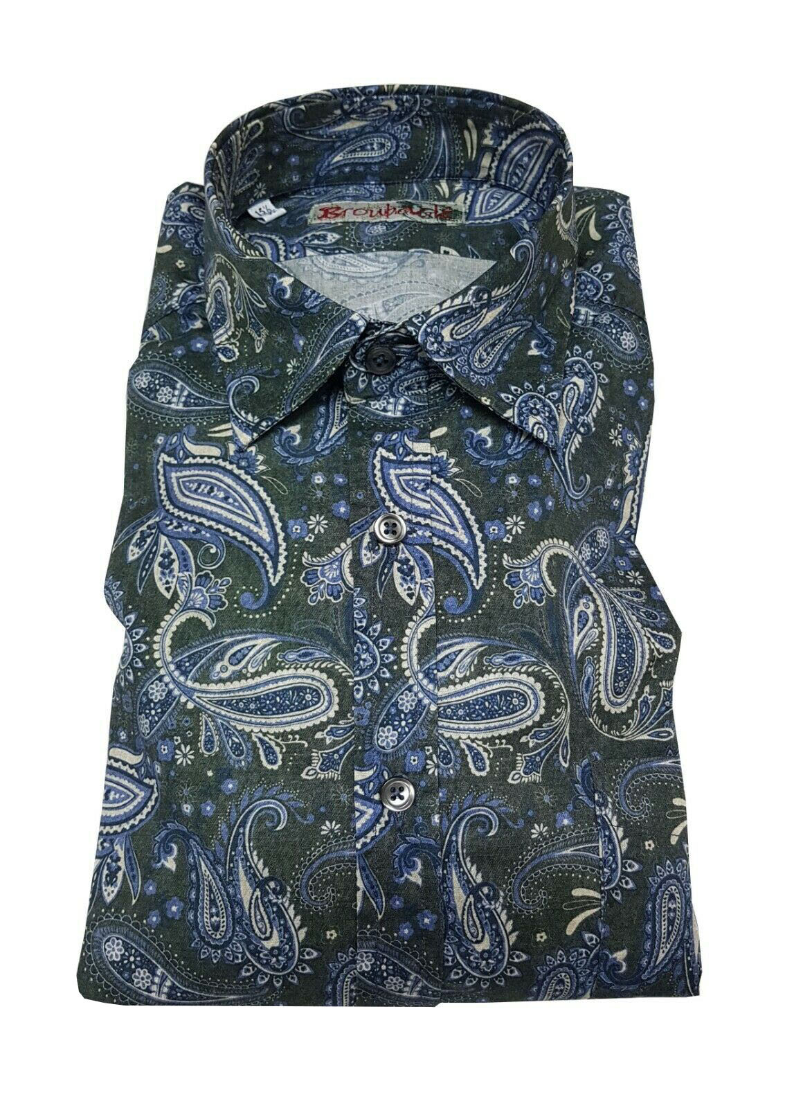 БРОУБАККА camicia uomo в котоне-кон-тащино, маника-лунга, фантазия-кашемир