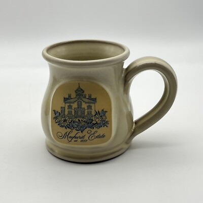 Mayhurst Inn Bed & Breakfast Deneen Pottery Drip Coffee Mug Cup Virginia Estate
