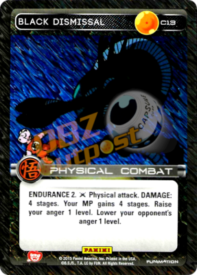 ドラゴンボールZ ムービー　カード DBZ Dragon Ball Z TCG Panini Movie Collection C13 Black Dismissal