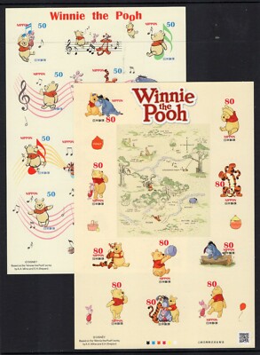 poohページ JAPAN 2013 Scott NH 3521-22 WINNIE the POOH SHEETS PIGLET TIGGER