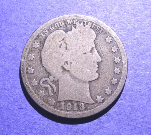 1913 Barber Quarter Good  PRICE DROP