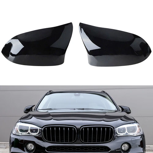 M Style Mirror Cover Caps Gloss Black For BMW X3 X5 X6 F25 F15 F16 2014-2018