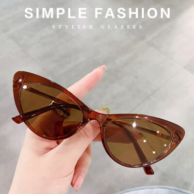 Vintage Cat Eye Sunglasses Women Classic Retro Narrow Pointy  display picture 3