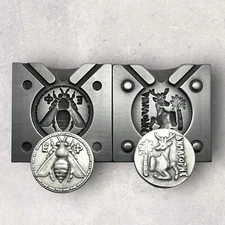 GREEK TETRADRACHM Of EPHESOS - (2 Sided) Graphite Coin Mold