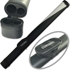 CUESOUL Professional 1x1 Hard Pool Cue Case White Black -Holds1 butt and 1 shaft