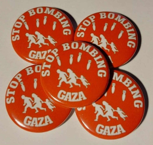 1x Stop Bombing Gaza Button Frieden Palästina Filistin Palestine Peace Antiimp - Picture 1 of 1