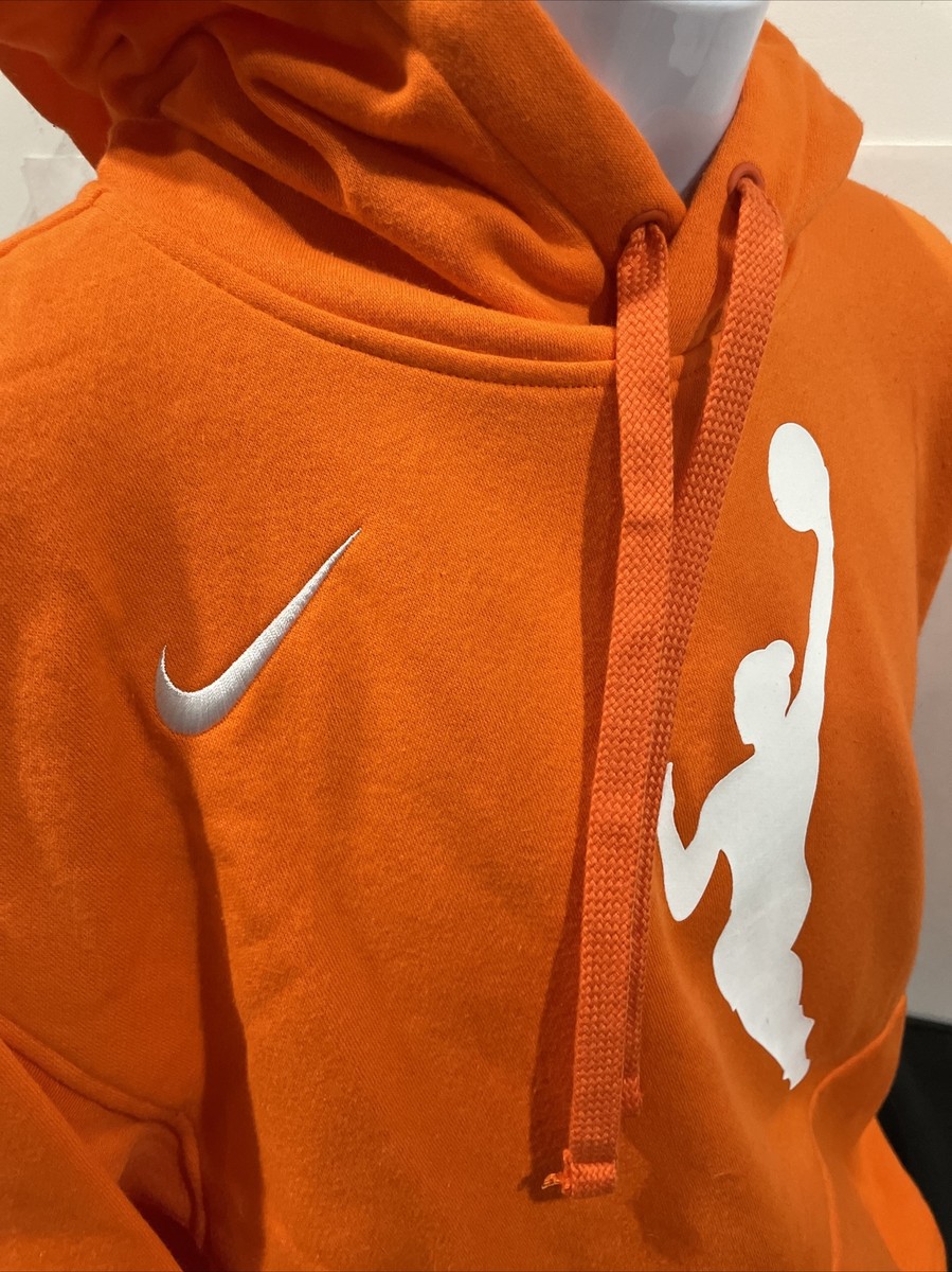 Mens Adult WNBA Nike Primary Logo Orange Pullover Hoodie