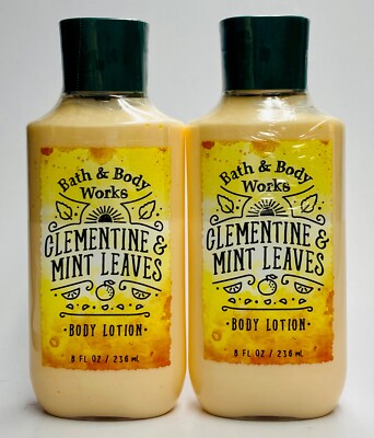 2 Bath & Body Works CLEMENTINE MINT LEAVES Lotion Cream