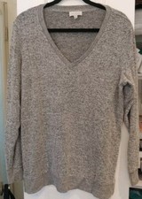 Lucky Brand Men's Long Sleeve V-neck Knit Sweater. Gray. Sz M. B03